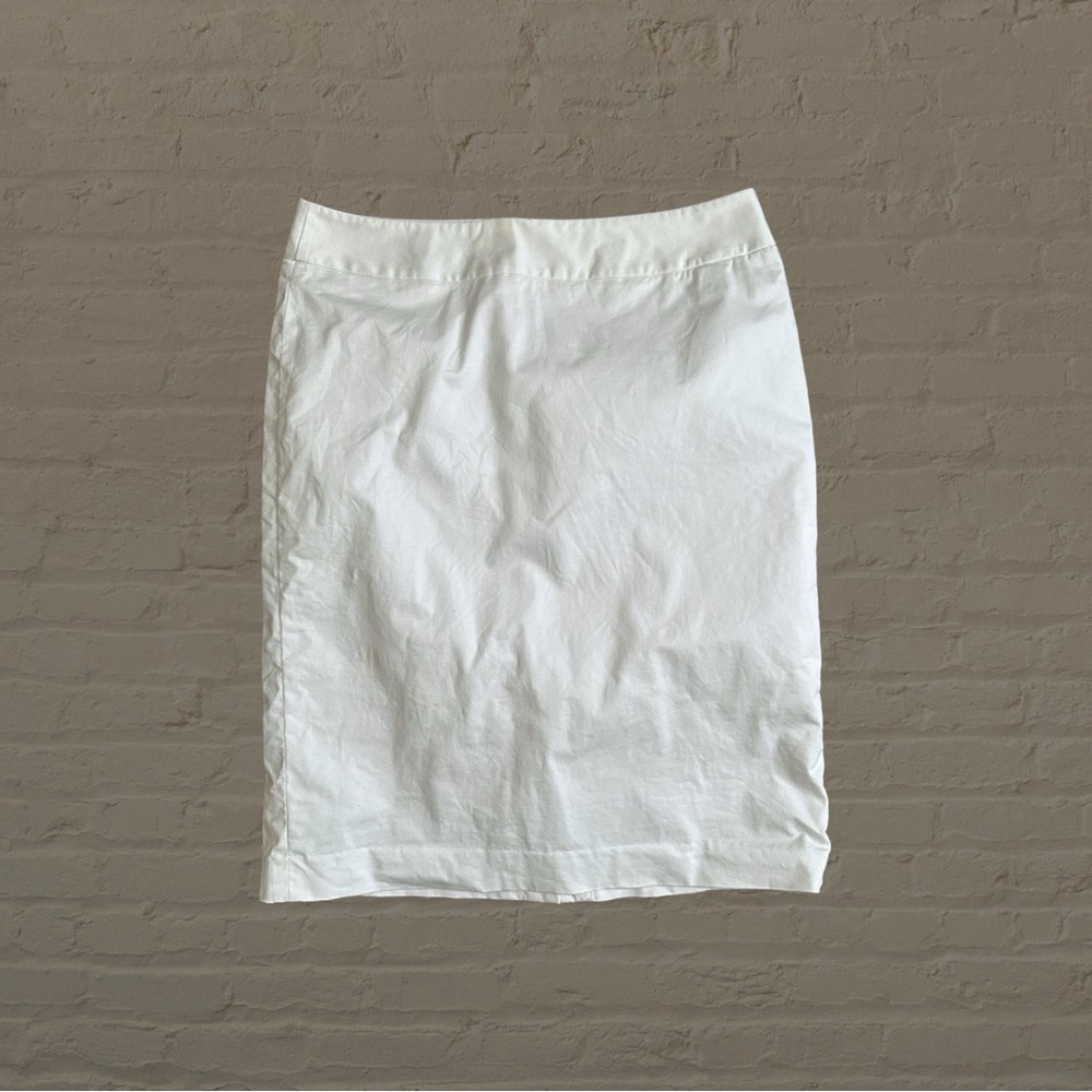 Talbots Womens Size 6 White Pencil Skirt White Lined